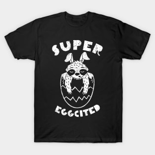 Super Eggcited lazy sloths rabbit easter T-Shirt